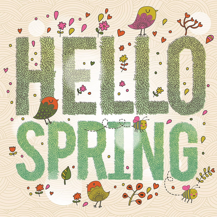 Hello Spring Bright spring concept card [] for your , Mobile & Tablet. Explore Hello Spring . Spring Hello Kitty , Nexus Spring , Spring Phone HD phone wallpaper
