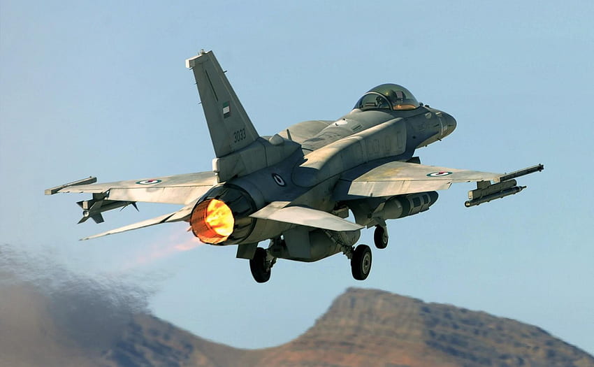 F 16-F Fighting Falcon, f16, jet fighter, uae, falcon HD wallpaper