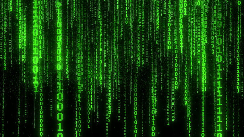 รหัสไบนารี รหัส ตัวเลข สีเขียว เรืองแสงเต็ม ทีวี f พื้นหลัง วอลล์เปเปอร์ HD