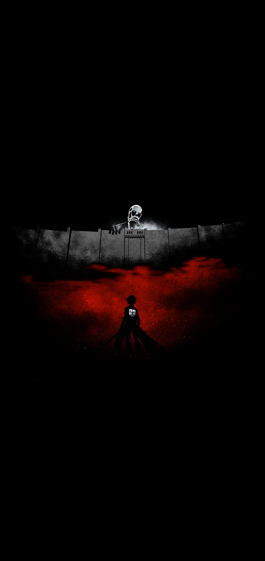 Attack On Titan []: R Amoledbackground, Red Attack On Titan fondo de pantalla del teléfono