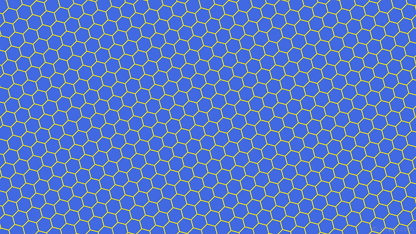 yellow hexagon beehive honeycomb blue royal blue gold HD wallpaper