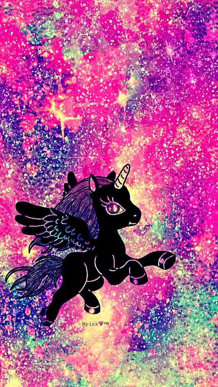 galassia neon unicorno fo fo, Unicorn Galaxy Wolf Sfondo del telefono HD