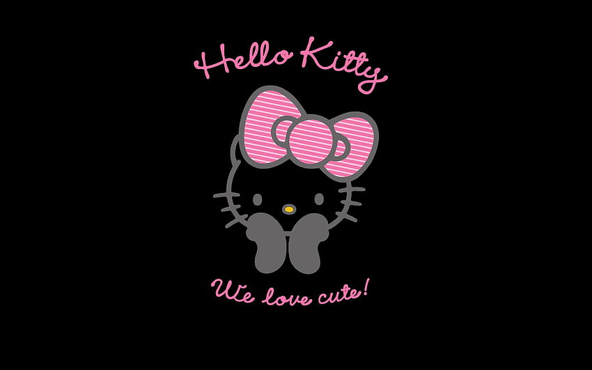 de Hello Kitty, gato rosa Kawaii fondo de pantalla