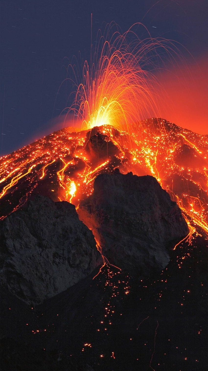 Erupção Vulcânica, Vulcão Papel de parede de celular HD