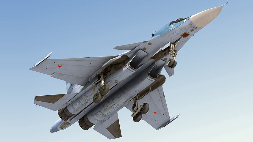 3D Su-34フルバック（非常に詳細）、フルバック、su34、スホーイ、3D、スチョジ 高画質の壁紙