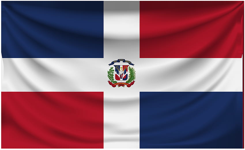 Dominican Republic Wrinkled Flag HD wallpaper | Pxfuel