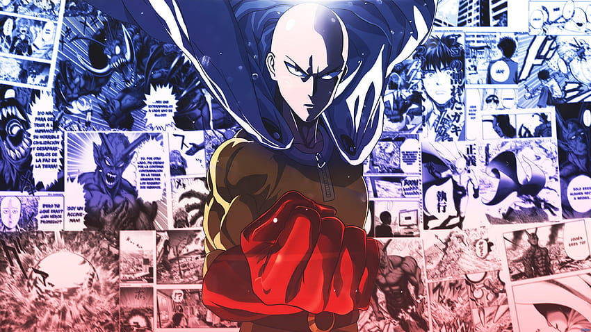 Saitama, OnePunch-Man, Anime, kahlköpfiger Anime-Junge HD-Hintergrundbild