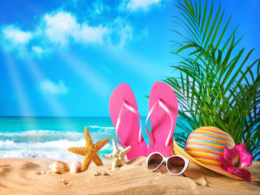 Beach vacation, Beach, Straw, Hat, Sunglasses HD wallpaper | Pxfuel