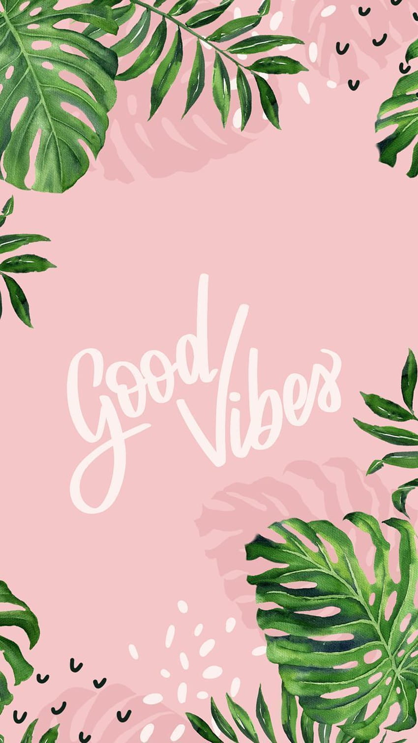 Good Vibes from Gocase, leaves, fern,. - HD phone wallpaper