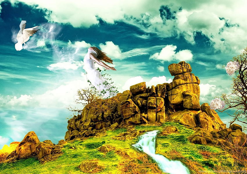 Streng genommen: Imaginary Worlds 2 Hintergrund, imaginäre Landschaft HD-Hintergrundbild