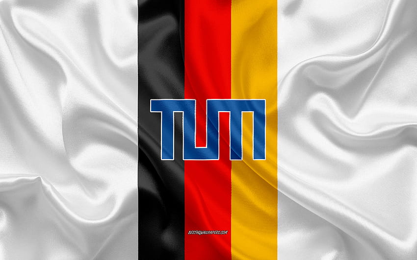 Emblem der Technischen Universität München, Deutsche Flagge, Logo der Technischen Universität München, München, Deutschland, Technische Universität München HD-Hintergrundbild