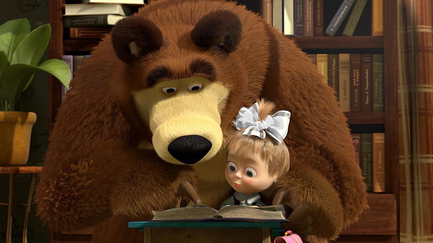 Cartone animato, Masha e l'orso Sfondo HD