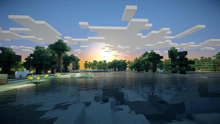 minecraft, Minecraft Landscape HD wallpaper