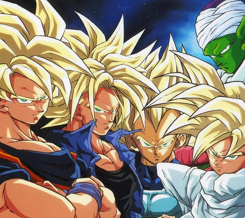 SSJ Goku, Future Trunks, Vegeta, Gohan and Piccolo. Dragon ball HD wallpaper