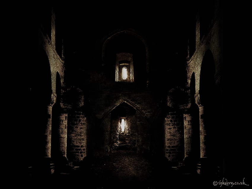 Черна стая на замъка, тъмен готически замък HD тапет
