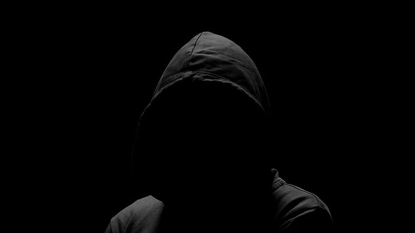 anônimo, humano, capuz, escuro, preto papel de parede HD