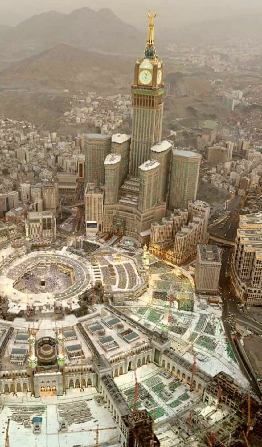 Omar Khaled à La Mecque. Arabie Saoudite, Masjid al haram, La Mecque, Bird's Eye Arabie Saoudite Fond d'écran de téléphone HD