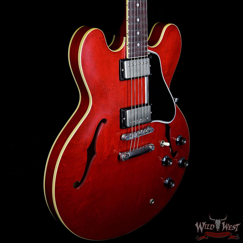 Gibson Memphis 1961 ES 335 '61 Slim Neck Rosewood Fingerboard Enam Puluh Gitar Cherry Wild West, Gibson 335 wallpaper ponsel HD