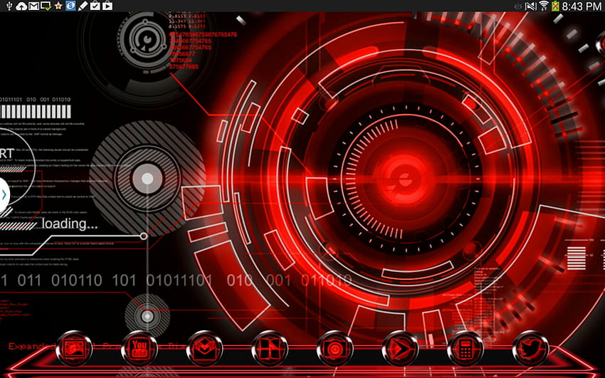 Red Tech, 3D Technical HD wallpaper
