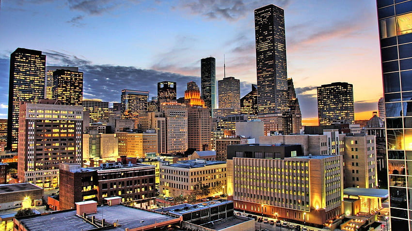 Horizon de Houston, horizon du centre-ville de Houston Fond d'écran HD