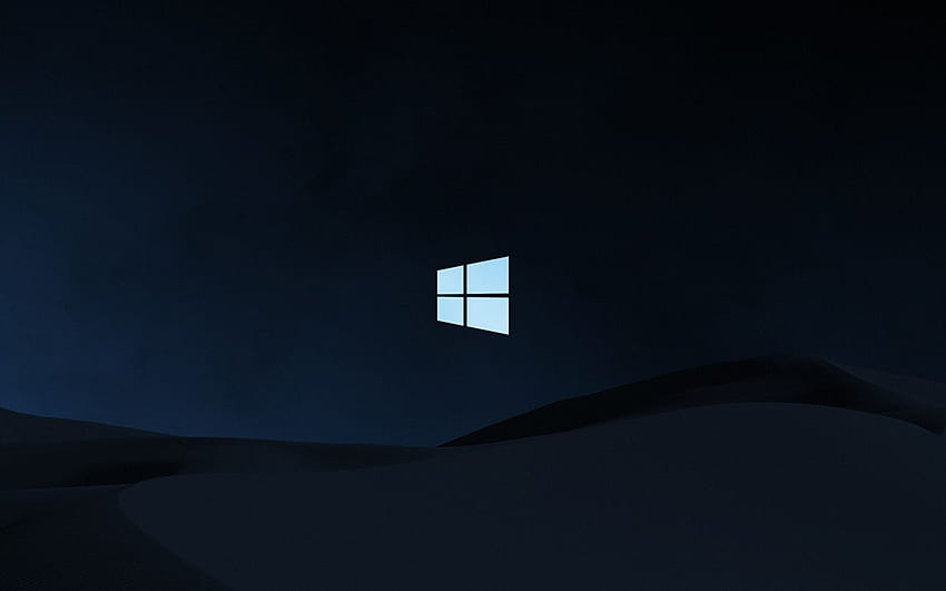 Windows 10 logo on a black background Desktop wallpapers 1440x900