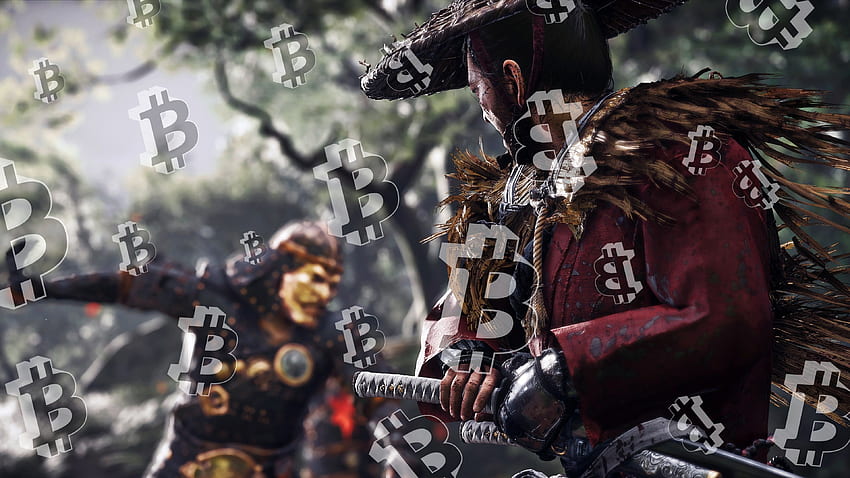 Bitcoins Everywhere Inverted Ghost Of Tsushima Jin Sakai Samurai Video Game X144 : Bitcoin HD wallpaper