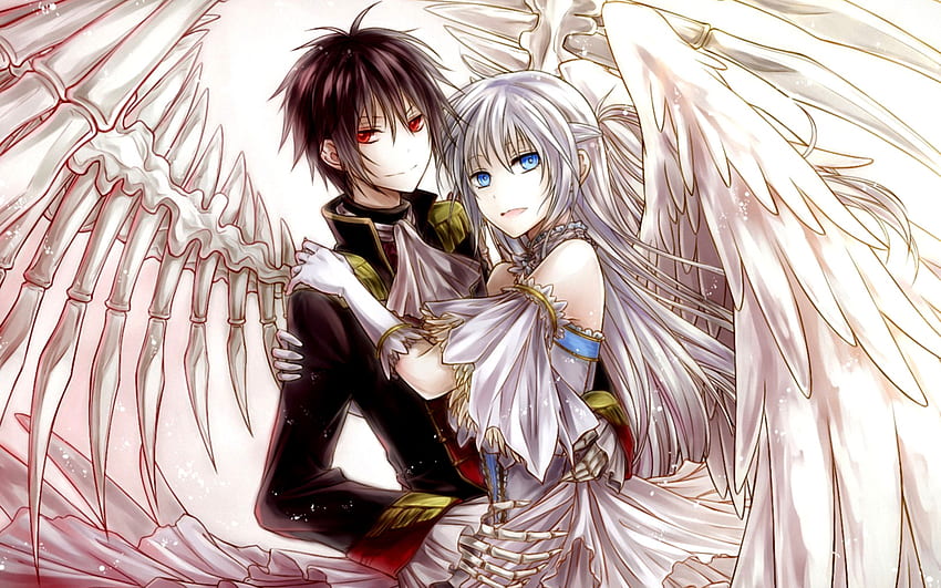 Cute Anime Couple - Angel And Devil Anime - , Anime Couple Hug  HD wallpaper | Pxfuel