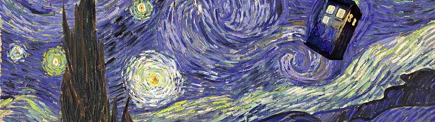 doctor who starry night tardis vincent van gogh Ultra or Dual High, Doctor Who Dual Monitor HD wallpaper