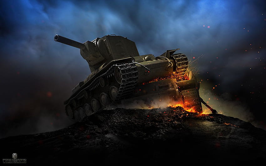WOT Tanks Russian KV 2 Games Night, World at Night HD wallpaper