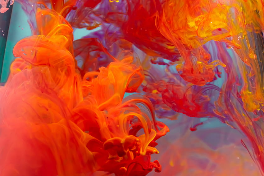 Makro, Farbe, Flüssigkeit, Gerinnsel HD-Hintergrundbild