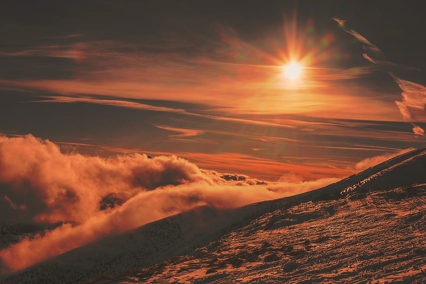 Natur, Schnee, Sonnenlicht, Höhe HD-Hintergrundbild