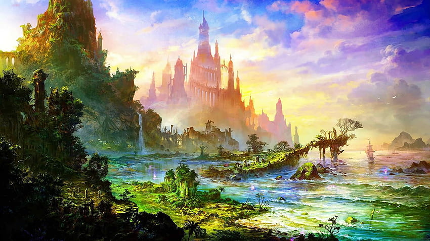 Fantasy world digital , fantasy art, nature HD wallpaper | Pxfuel