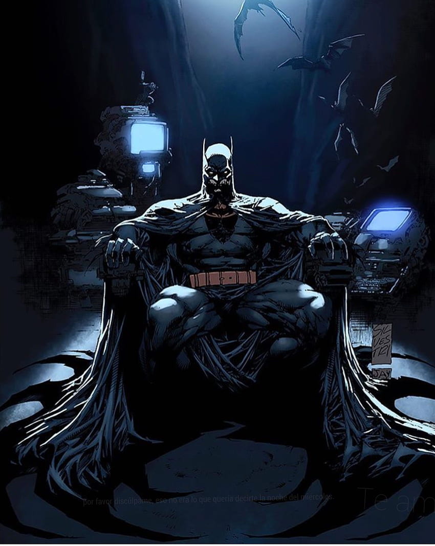 Assis dans la Batcave par CJGamely. Batman, BD Batman Fond d'écran de téléphone HD