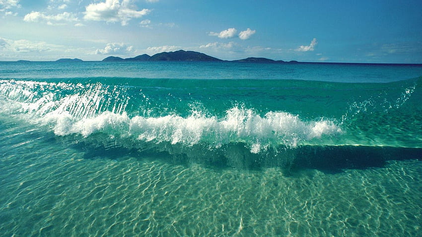 Ozean Wellen . Die schönsten Orte der Welt. HD-Hintergrundbild
