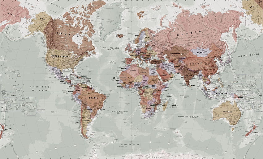 Mapa do mundo, estética do mapa do mundo papel de parede HD