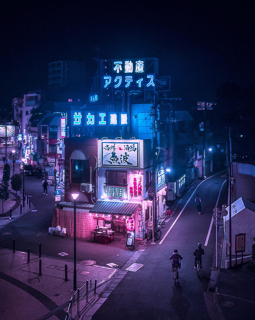 Nacht in Tokio: AccidentalWesAnderson, LoFi Tokyo HD-Handy-Hintergrundbild