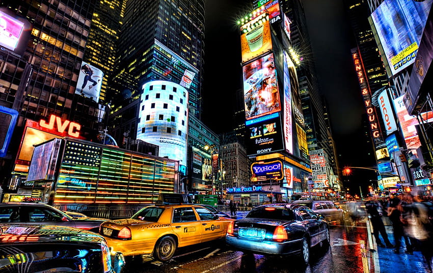 Noc na New York Square, Time Sqaure Tapeta HD