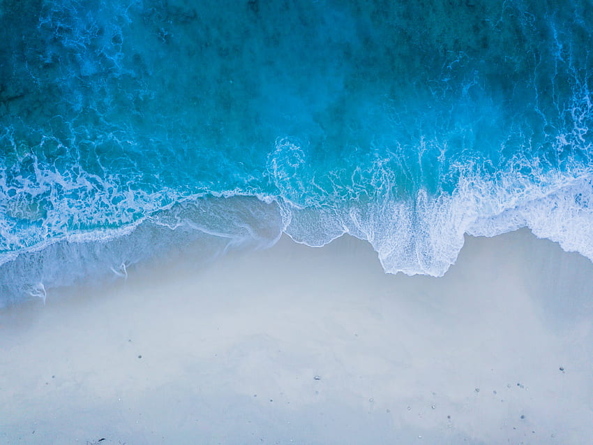 Beach Shore Blue Water, Natur, , , Hintergrund und Blue Ocean HD-Hintergrundbild
