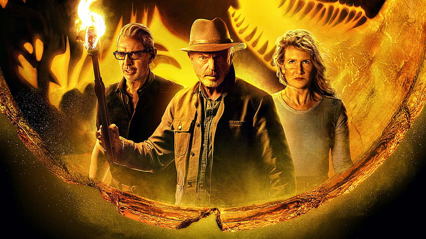 Jeff Goldblum Laura Dern Sam Neill Jurassic World Dominion HD duvar kağıdı