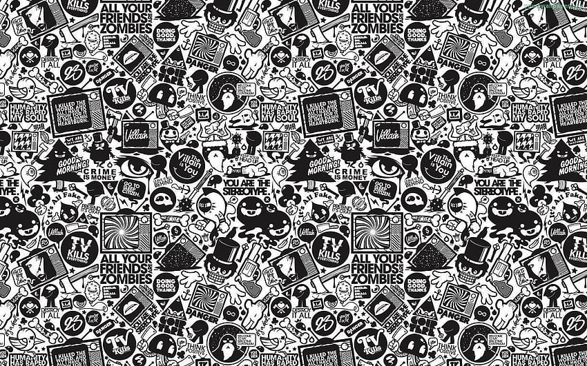 Black doodle art HD wallpapers | Pxfuel