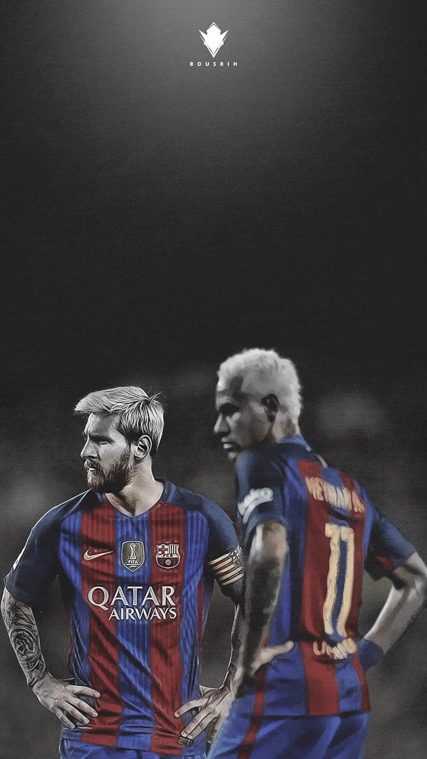 Ahmed Bousrih - Messi & Neymar lockscreen . Rts appreciated ✌ HD phone wallpaper