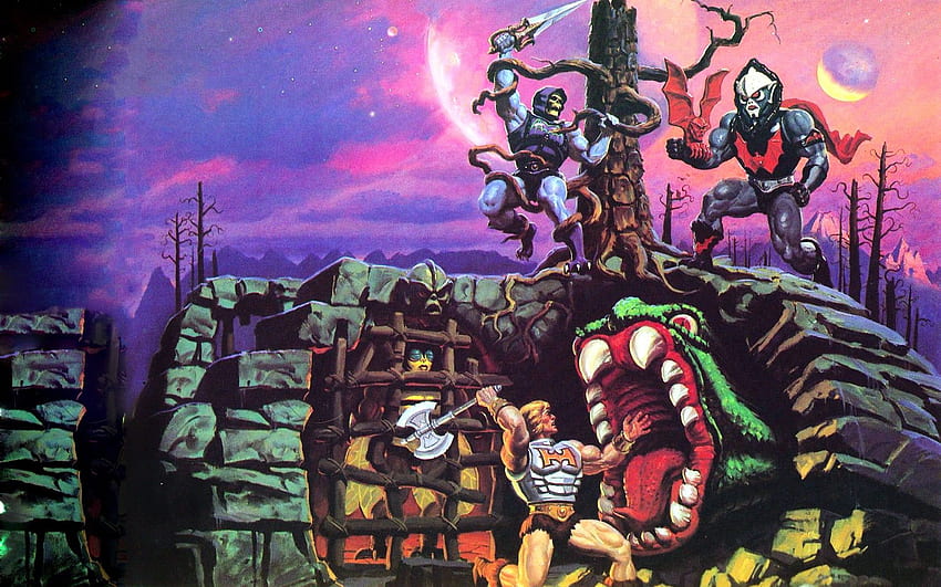 Mehrfarbige Monsterillustration, er Mann, er Mann und, Skeletor HD-Hintergrundbild