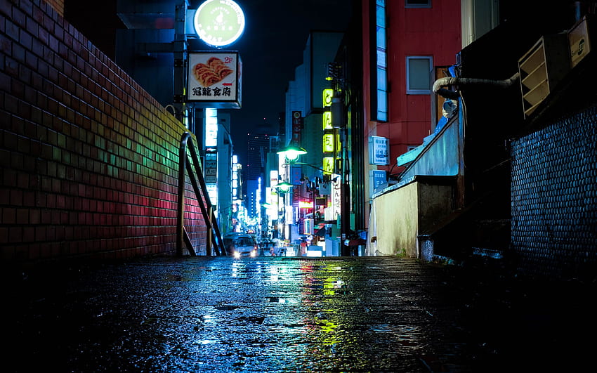 Japan Tokyo Urban Lights Neon Macbook Pro, Tokyo Alley HD тапет