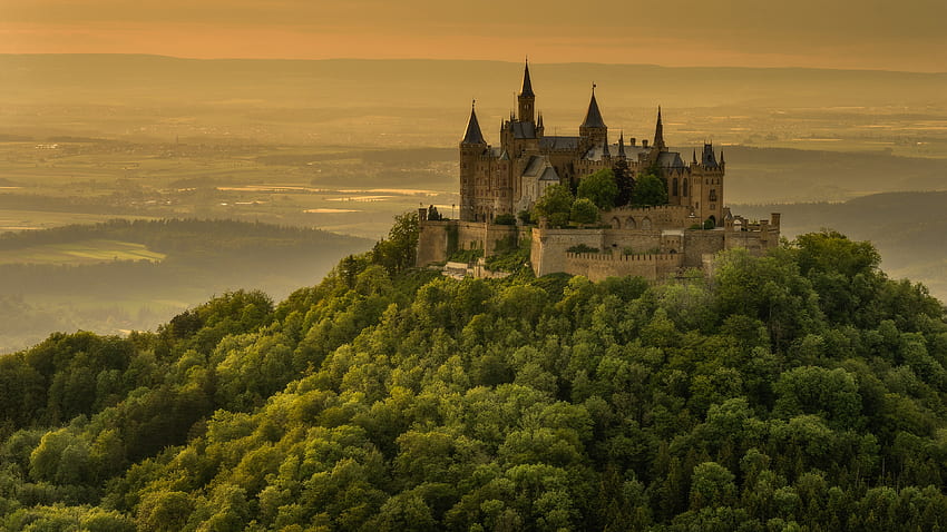 Germany Hohenzollern Castle castle Hill Cities HD wallpaper