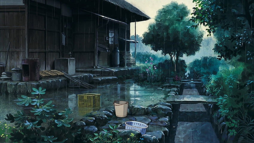 Rainy Anime Background Rain Aesthetic HD wallpaper  Pxfuel
