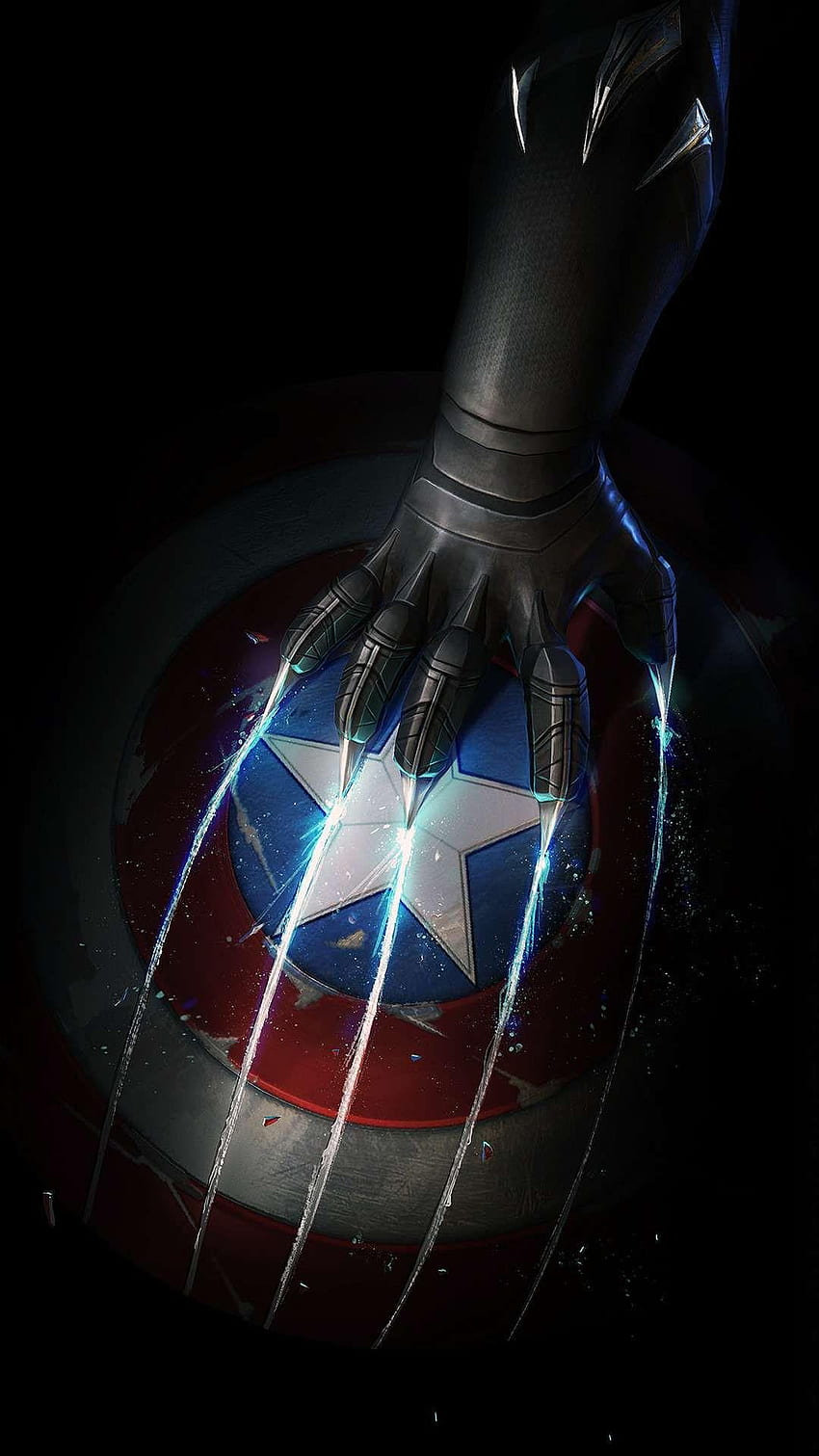 iPhone Marvel, Black Captain Marvel HD phone wallpaper