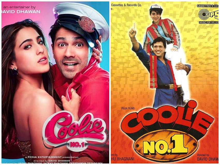 Varun Dhawan und Sara Ali Khans „Coolie No. 1“-Poster erscheinen, hier ist ein Rückblick auf die ursprüngliche Hauptrolle von Govinda und Karisma Kapoor. Hindi Movie News - Times of India, Kuli Nr.1 HD-Hintergrundbild