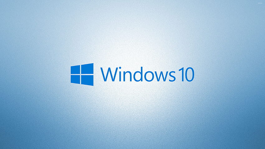 Windows 10 파란색 텍스트 로고 연한 파란색 - 컴퓨터, 파스텔 블루 그리드 HD 월페이퍼