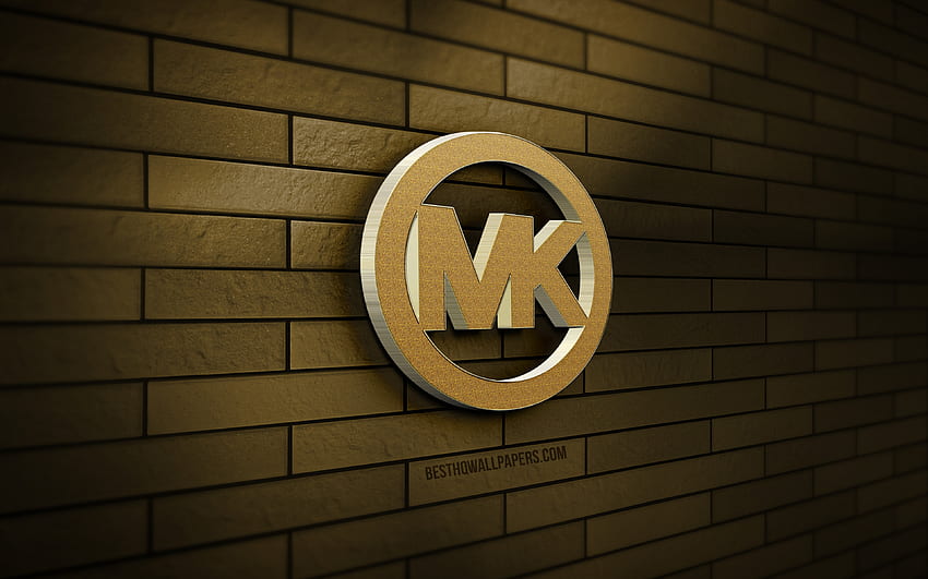Michael Kors 3D logo, , brown brickwall, creative, brands, Michael Kors ...