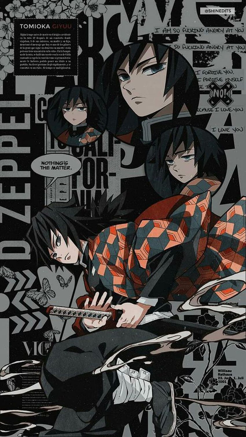 Demon Slayer Giyuu Tomioka Manga Mobile HD phone wallpaper